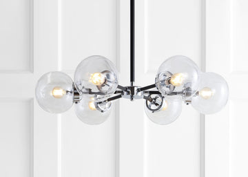 Caleb 28" Brass Cluster Pendant - JONATHAN Y